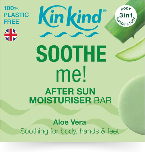 Aloe Vera after Sun. SOOTHE Me! after Sun Lotion Bar with Aloe Vera, Shea Butter & Cocoa Butter to Soothe and Nourish Sun Kissed Skin. No Leaking Plastic Bottles! Vegan & Cruelty Free.